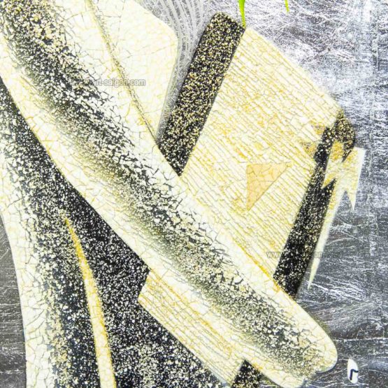 Tableau en Bois Laqué Argenté Brillant et Coquille d'Œuf, Motif Étudiante Vietnamienne. Décoration et Artisanat du Vietnam. Article vendu par la Boutique Art-saigon.com