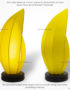 Lampe de Chevet en Pétale de Lotus en Tissu de Soie Jaune, Lampe de Table de Hoi An au Vietnam. Fabrication Artisanale. Article vendu par la Boutique Art-saigon.com