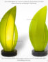 Lampe de Chevet en Pétale de Lotus en Tissu de Soie Vert, Lampe de Table de Hoi An au Vietnam. Fabrication Artisanale. Article vendu par la Boutique Art-saigon.com