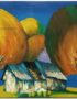 Tableau en Bois Laqué Peint, Fabriqué à la main, Motif Paysage Abstrait. Peinture et Panneau Murale du Vietnam. Décoration et Artisanat Asiatique | Article vendu par la Boutique Art-Saigon.com