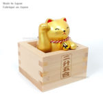 Maneki Neko, Fabriqué au Japon. Chat Porte Bonheur Japonais, Couleur Doré | Décoration et Artisanat Asiatique - Article vendu par la Boutique Art-Saigon.com