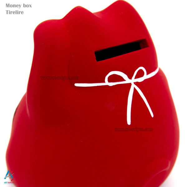 Maneki Neko, Fabriqué au Japon. Chat Porte Bonheur Japonais, Couleur Rouge | Décoration et Artisanat Asiatique - Article vendu par la Boutique Art-Saigon.com