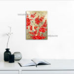 Tableau en Bois Laqué Doré, Fabriqué à la main, Motif Fleur de Cerisier. Peinture et Panneau Murale du Vietnam. Décoration et Artisanat Asiatique | Article vendu par la Boutique Art-Saigon.com