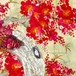 Tableau en Bois Laqué Doré, Fabriqué à la main, Motif Fleur de Cerisier. Peinture et Panneau Murale du Vietnam. Décoration et Artisanat Asiatique | Article vendu par la Boutique Art-Saigon.com