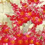 Tableau en Bois Laqué Doré, Fabriqué à la main, Motif Fleur de Cerisier. Peinture et Panneau Murale du Vietnam. Décoration et Artisanat Asiatique | Article vendu par la Boutique Art-Saigon.com