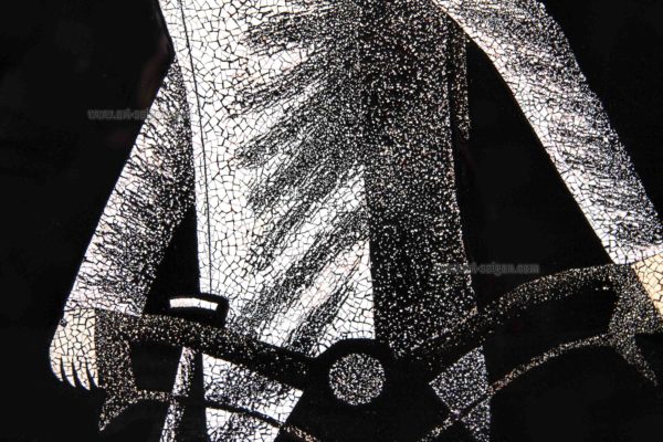 Tableau en Bois Laqué Noir et Coquille d’œuf, Fabriqué à la main, Motif Femme Vietnamienne. Peinture et Panneau Murale du Vietnam. Décoration et Artisanat Asiatique | Article vendu par la Boutique Art-Saigon.com
