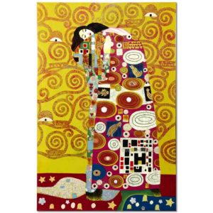 Tableau en Bois Laqué, Fabriqué à la main, L'accomplissement de Gustav Klimt. Peinture et Panneau Murale du Vietnam. Décoration et Artisanat Asiatique | Article vendu par la Boutique Art-Saigon.com