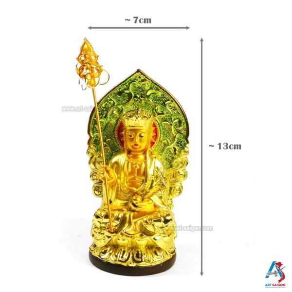 Statuette du Bouddha Bodhisattva Kshitigarbha en Méditation | Décoration et Artisanat Asiatique - Article vendu par la Boutique Art-Saigon.com