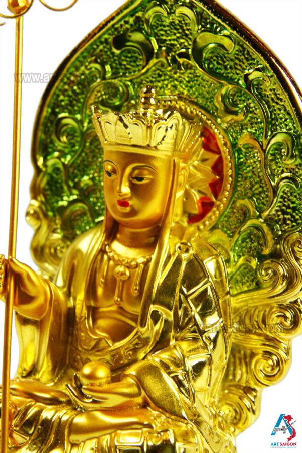 Statuette du Bouddha Bodhisattva Kshitigarbha en Méditation | Décoration et Artisanat Asiatique - Article vendu par la Boutique Art-Saigon.com