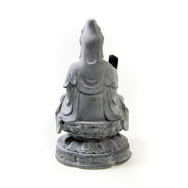 Statuette du Bouddha Guan Yin Gris et Noir, Déesse de la Compassion | Décoration et Artisanat Asiatique - Article vendu par la Boutique Art-Saigon.com