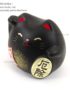 Maneki Neko Noir, Fabriqué au Japon. Chat Porte Bonheur Japonais | Décoration et Artisanat Asiatique - Article vendu par la Boutique Art-Saigon.com