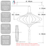 Lampion Asiatique en Soie de la ville de Hoi An au Vietnam, Lanterne Traditionnel en Tissu, Bambou et Bois |Décoration et Artisanat Asiatique - Article vendu par la Boutique Art-saigon.com