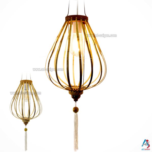 Lampion Asiatique en Bambou et Bois de la ville de Hoi An au Vietnam, Lanterne Traditionnel | Décoration et Artisanat Asiatique - Article vendu par la Boutique Art-saigon.com