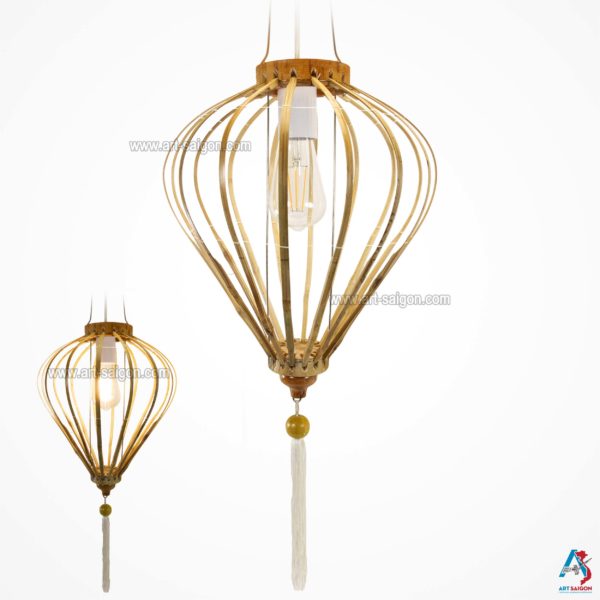 Lampion Asiatique en Bambou et Bois de la ville de Hoi An au Vietnam, Lanterne Traditionnel | Décoration et Artisanat Asiatique - Article vendu par la Boutique Art-saigon.com