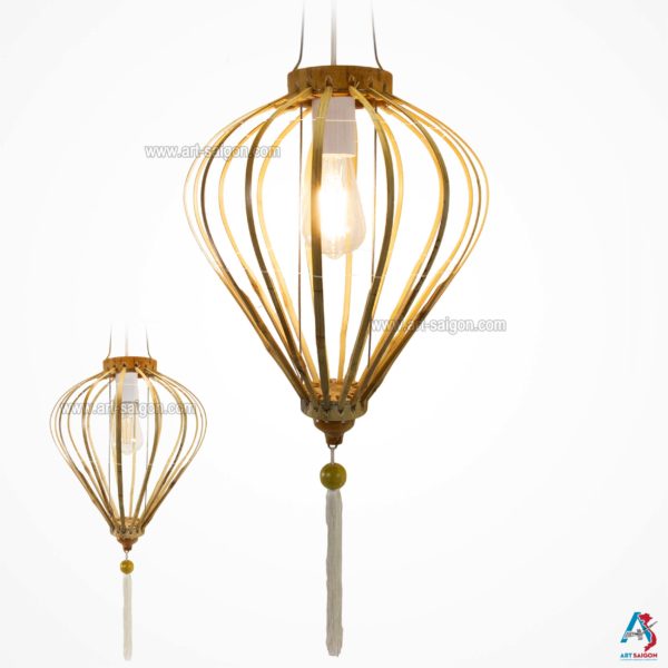 Lampion Asiatique en Bambou et Bois de la ville de Hoi An au Vietnam, Lanterne Traditionnel | Décoration et Artisanat Asiatique - Article vendu par la Boutique Art-saigon.com