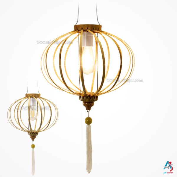 Lampion Asiatique en Bambou et Bois de la ville de Hoi An au Vietnam, Lanterne Traditionnel | Décoration et Artisanat Asiatique - Article vendu par la Boutique Art-saigon.com