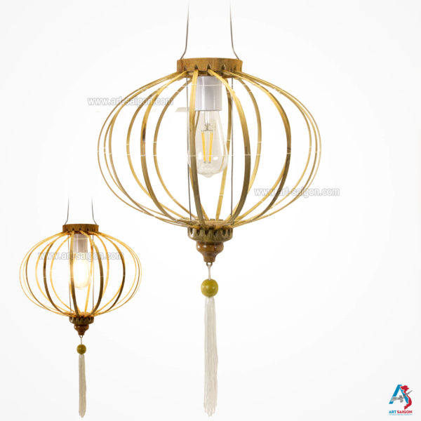 Lampion Asiatique en Bambou et Bois de la ville de Hoi An au Vietnam, Lanterne Traditionnel | Décoration et Artisanat Asiatique - Article vendu par la Boutique Art-saigon.com