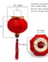 Lampion Asiatique en Soie Rouge de la ville de Hoi An au Vietnam, Lanterne Traditionnel en Tissu, Bambou et Bois | Décoration et Artisanat Asiatique - Article vendu par la Boutique Art-saigon.com