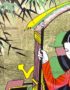 Tableau en Bois Laqué Doré, Motif Femme Vietnamienne, Peint à la main. Peinture et Panneau Murale du Vietnam. Décoration et Artisanat Asiatique | Article vendu par la Boutique Art-Saigon.com