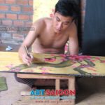 Atelier de Fabrication de la laque vietnamienne dans la province de Hồ Chí Minh au Vietnam | Boutique de Décoration et Artisanat Asiatique ART SAIGON | www.art-saigon.com