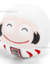 Daruma Japonais Blanc, Fabriqué au Japon. Statuette Porte-Bonheur | Décoration et Artisanat Asiatique - Article vendu par la Boutique Art-Saigon.com
