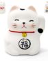 Maneki Neko Blanc, Fabriqué au Japon. Lucky Cat, Chat Porte Bonheur Japonais | Décoration et Artisanat Asiatique - Article vendu par la Boutique Art-Saigon.com