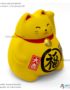 Maneki Neko Jaune, Tirelire, Fabriqué au Japon. Lucky Cat, Chat Porte Bonheur Japonais | Décoration et Artisanat Asiatique - Article vendu par la Boutique Art-Saigon.com