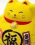 Maneki Neko Jaune, Tirelire, Fabriqué au Japon. Lucky Cat, Chat Porte Bonheur Japonais | Décoration et Artisanat Asiatique - Article vendu par la Boutique Art-Saigon.com