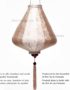 Lampion Asiatique en Soie Champagne Rosé de la ville de Hoi An au Vietnam, Lanterne Traditionnel en Tissu, Bambou et Bois | Décoration et Artisanat Asiatique - Article vendu par la Boutique Art-saigon.com