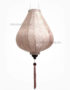 Lampion Asiatique en Soie Champagne Rosé de la ville de Hoi An au Vietnam, Lanterne Traditionnel en Tissu, Bambou et Bois | Décoration et Artisanat Asiatique - Article vendu par la Boutique Art-saigon.com