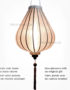 Lampion Asiatique en Soie Champagne Rosé de la ville de Hoi An au Vietnam, Lanterne Traditionnel en Tissu, Bambou et Bois | Décoration et Artisanat Asiatique - Article vendu par la Boutique Art-saigon.com