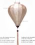 Lampion Asiatique en Soie Champagne Rosé de la ville de Hoi An au Vietnam, Lanterne Traditionnel en Tissu, Bambou et Bois | Décoration et Artisanat Asiatique - Article vendu par la Boutique Art-saigon.com