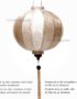 Lampion Asiatique en Soie Champagne Rosé de la ville de Hoi An au Vietnam, Lanterne Traditionnel en Tissu, Bambou et Bois | Décoration et Artisanat Asiatique - Article vendu par la Boutique Art-saigon.com