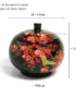 Boite Ronde en Bois Laqué Noir, Motif Fleurs de Cerisier Rouges. Décoration et Artisanat du Vietnam. Article vendu par la Boutique Art-saigon.com