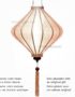 Lampion Asiatique en Soie Champagne Rosé de la ville de Hoi An au Vietnam, Lanterne Traditionnel en Tissu, Bambou et Bois | Décoration et Artisanat Asiatique - Article vendu par la Boutique Art-saigon.com