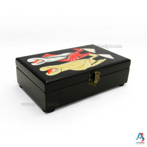 Boite Bijoux en Bois Laqué, Femmes Vietnamiennes. Décoration et Artisanat du Vietnam. Article vendu par la Boutique Art-saigon.com