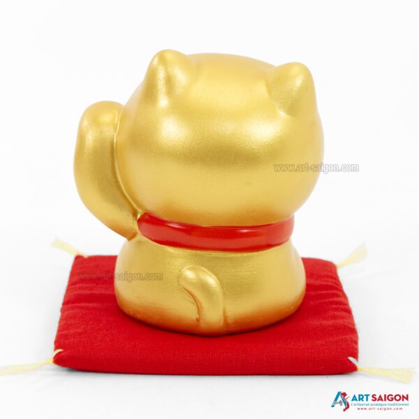Maneki Neko Doré, Fabriqué au Japon. Chat Porte Bonheur Japonais, Lucky Cat | Décoration et Artisanat Asiatique - Article vendu par la Boutique Art-Saigon.com