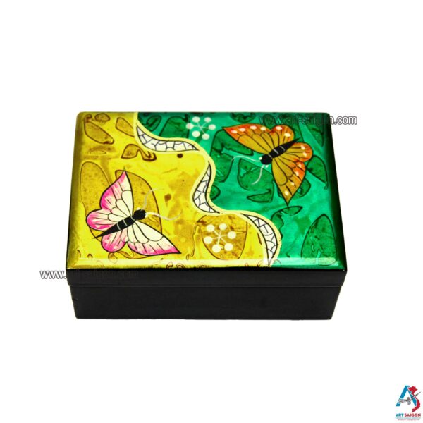 Boite Bijoux en Bois Laqué - Motif Papillon . Décoration et Artisanat du Vietnam. Article vendu par la Boutique Art-saigon.com