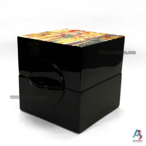 Coffret Boite en Bois Laqué, Motif Art Moderne. Décoration et Artisanat du Vietnam. Article vendu par la Boutique Art-saigon.com
