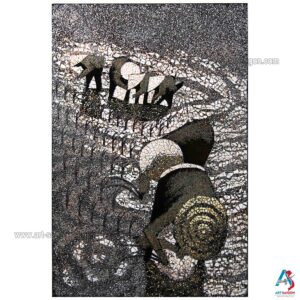 Tableau en Bois Laqué, La Culture du Riz, Fabriqué à la main. Panneau Murale du Vietnam | Décoration et Artisanat Asiatique | Article vendu par la Boutique Art-Saigon.com