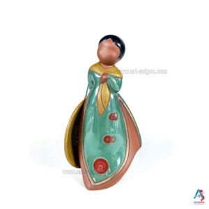 Statuette en terre cuite - Fille du Sud du Vietnam - Artisanat du Vietnam (H15cm)(réf. A19-2)