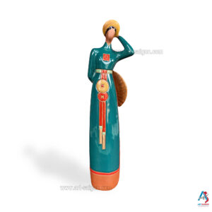 Statuette en terre cuite - Artisanat du Vietnam (H30cm)(réf. A2-4-M)