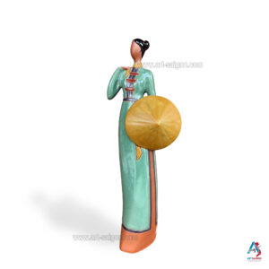 Statuette en terre cuite - Artisanat du Vietnam (H30cm)(réf. A3-1-M)
