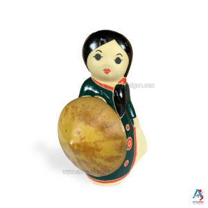 Statuette en terre cuite - Femme du Sud du Vietnam - Artisanat du Vietnam (H12,5cm)(réf. A54-3)