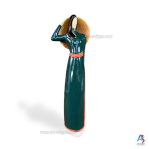 Statuette en terre cuite - Artisanat du Vietnam (H20cm)(réf. A9-1-S-XL)