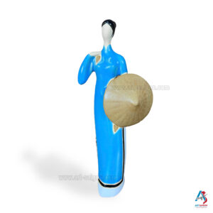 Statuette en terre cuite - Artisanat du Vietnam (H15cm)(réf. GV-A89-N)