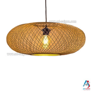 Lampion Abat-Jour en Bambou Ø50cm - Suspension Lanterne Artisanale du Vietnam (réf. S65-06)