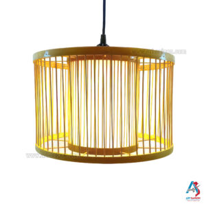 Lampion Abat-Jour en Bambou Ø30cm - Suspension Lanterne Artisanale du Vietnam (réf. S65-08)