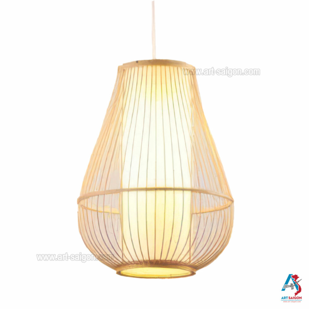 Lampion Abat-Jour en Bambou Ø30cm - Suspension Lanterne Artisanale du Vietnam (réf. S65-22)