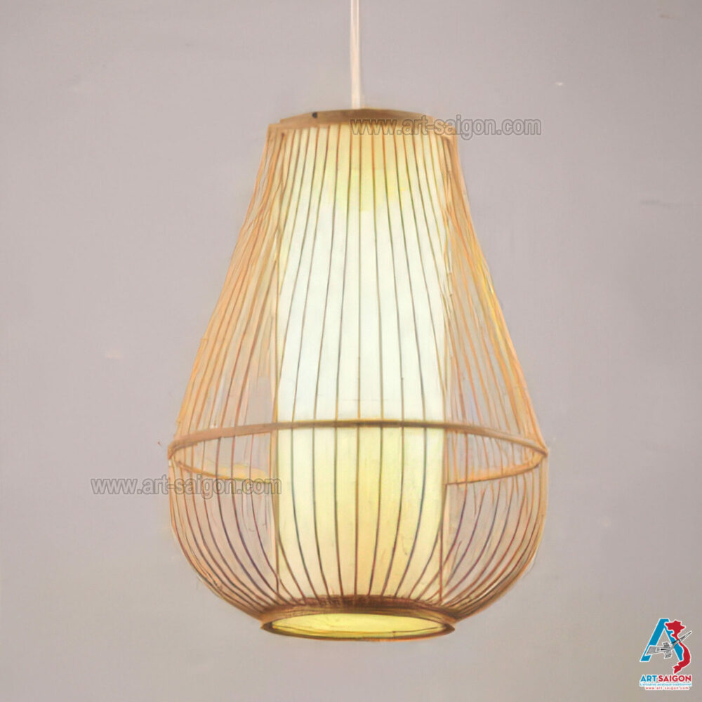 Lampion Abat-Jour en Bambou Ø30cm - Suspension Lanterne Artisanale du Vietnam (réf. S65-22) – Image 2